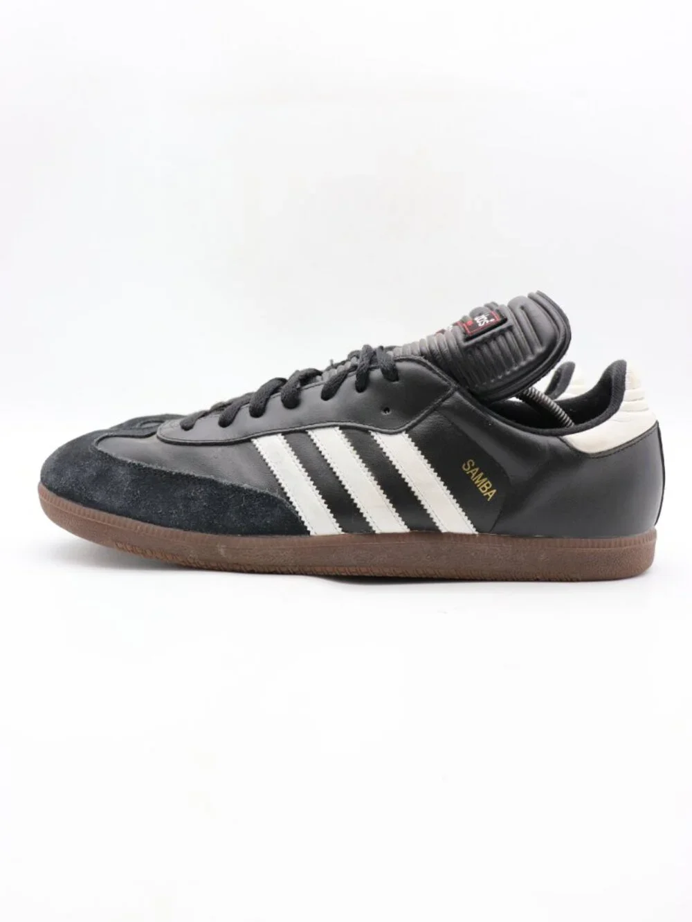 Adidas Samba Classic Men's Size 13 Black Leather Sneakers Athletic Shoes 034563